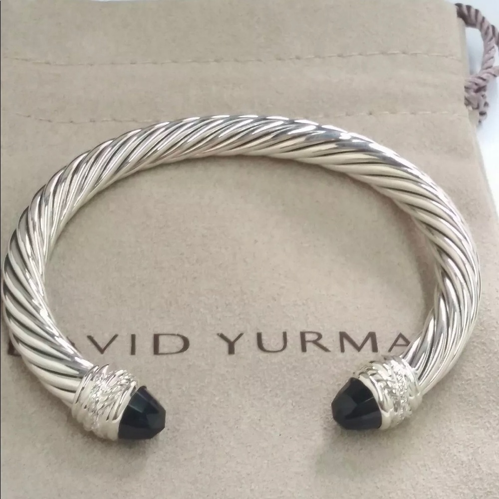 David Yurman Onyx crossover bracelet w/diamonds